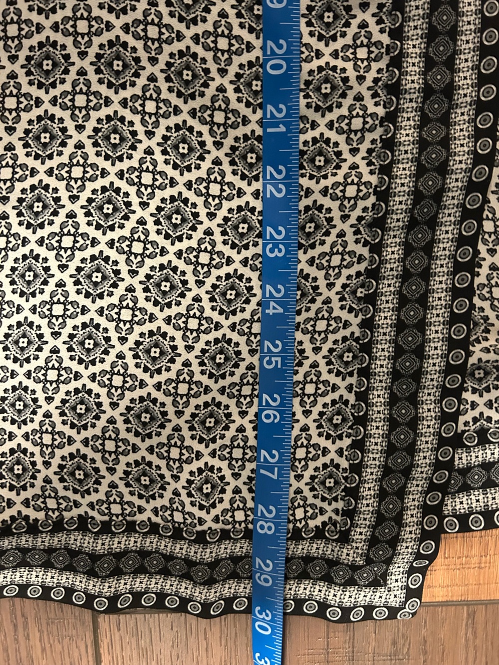 Max Studio Black & White Printed Open-Front Kimono Large Boho Open Front - Picture 6 of 7